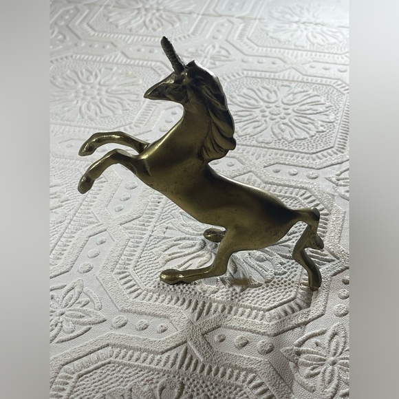 Vintage | MCM Small Brass Unicorn Figurine - Picture 4 of 7